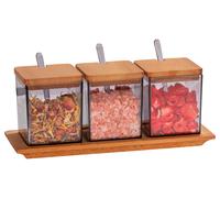 Wenko Boîtes à épices (carré avec cuillère, set de 3 pièces)