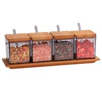 Wenko Boîtes à épices (rectangulaire avec cuillère, set de 4 pièces)