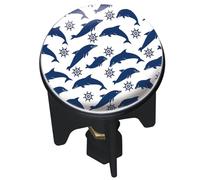 WENKO Bouchon d'évier Pluggy® Dolphin - Bouchon de lavabo, pour Tous Les écoulements Courants dans Le Commerce, Plastique, 3.9 x 6.5 x 3.9 cm, Multicolore