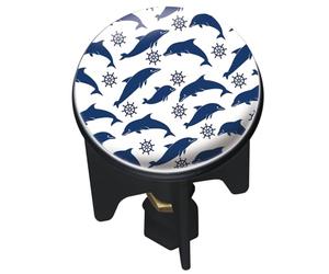 WENKO Bouchon d'évier Pluggy® Dolphin - Bouchon de lavabo, pour Tous Les écoulements Courants dans Le Commerce, Plastique, 3.9 x 6.5 x 3.9 cm, Multicolore
