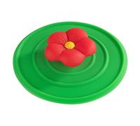 WENKO Bouchon Stop Fleur - Convient à Tous Les éviers Courants, Silicone, 11 x 2 x 11 cm, Vert