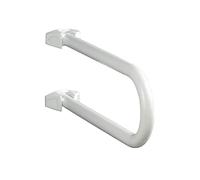 WENKO Bras de soutien Secura, relevable - pour la zone du lavabo et de l'abattant WC, relevable, Aluminium, 53 x 21 x 10 cm, Blanc