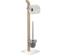 WENKO Brosse à WC Support de toilettes Garniture Support SAMONA NATURE