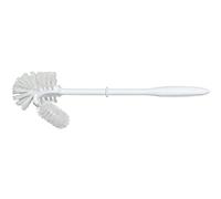 WENKO Brosse de Rechange avec Brosse pour rebords et Manche Blanc - pour l'ensemble WC Standard, Plastique, 10.5 x 37 x 7.5 cm, Blanc