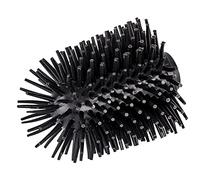 WENKO Brosse de Rechange en Silicone Ø 7,5 cm - Porte-Brosse WC, Silicone, 7.5 x 9.3 x 7.5 cm, Noir