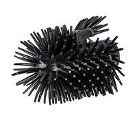 WENKO Brosse de Rechange en Silicone avec Brosse pour rebords Ø 7,5 cm - Porte-Brosse WC, Silicone, 7.5 x 9.3 x 7.5 cm, Noir