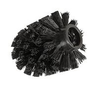 WENKO Brosse de rechange noire avec adaptateur Ø 8,5 cm - Ø 8,5 cm, pour les ensembles WC, Plastique, 8.5 x 9.3 x 8.5 cm, Noir