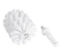 WENKO Brosse de rechange blanche avec adaptateur Ø 8,5 cm - Ø 8,5 cm, pour les ensembles WC, Plastique, 8.5 x 9.3 x 8.5 cm, Blanc