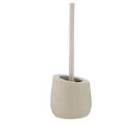 WENKO Brosse WC Badi Beige céramique Porte-Brosse WC avec soies en Silicone et Brosse pour rebords Beige