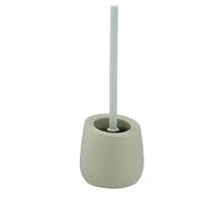 WENKO Brosse WC Badi Vert Pale céramique Porte-brosse WC avec soies en silicone et brosse pour rebords Vert