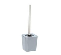 WENKO Brosse WC Candy Gris - Porte-Brosse WC, Polystyrène, 11.5 x 39 x 11.5 cm, Gris