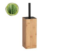 WENKO Brosse WC Padua, brosse WC Bambou, acier noir