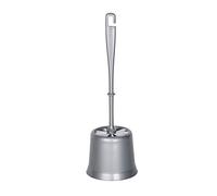 WENKO Brosse WC Economic Gris - Porte-Brosse WC, Plastique, 11.5 x 36 x 11.5 cm, Gris