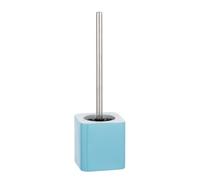 WENKO Brosse WC Elmo Bleu céramique - Porte-Brosse WC avec Brosse en Silicone, Céramique, 12 x 39.5 x 12 cm, Bleu