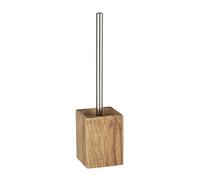WENKO Brosse WC Marla - Porte-Brosse WC, Aspect de Bois élégant, Polyrésine, 9 x 37 x 9 cm, Marron