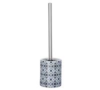 WENKO Brosse WC Murcia - Porte-brosse WC, Céramique, 10 x 39 x 10 cm, Bleu