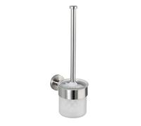 WENKO Brosse WC ouverte Bosio inox mat matériel de vissage pour le montage mural inclus Mat