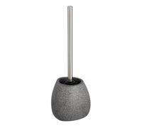 WENKO Brosse WC Pion Gris Céramique Brosse à WC avec poils en silicone Gris