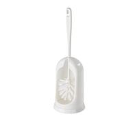 WENKO Brosse WC Standard blanc - Porte-brosse WC, Plastique, 14 x 40 x 14 cm, Blanc