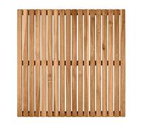 WENKO Caillebotis de Douche Acacia FSC® 55x55cm | Caillebotis pour la Douche | Salle de Bain, Piscine, Sauna | avec Pieds antidérapants antiglisse| Sécurité| Acacia Certifé FSC® |55x55cm | Bois