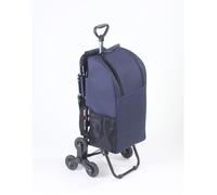 Maximex Chariot de courses système 3 roues avec siège Argent mat
