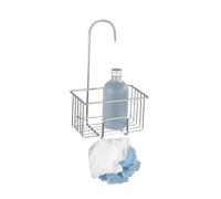 WENKO Chariot de douche Mod. Milito caddy suspendu en acier inoxydable antirouille accessoires salle de bain 18 x 28,5 x 13 cm brillant argenté