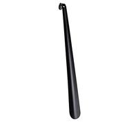 WENKO Chausse-pied extra-long, pour mettre ses chaussures sans se pencher et en ménageant le dos, longueur 58,5 cm, acier inoxydable avec trou pour la suspension, idéal pour le couloir d'entrée, noir