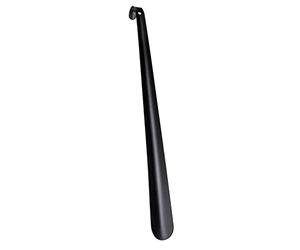 WENKO Chausse-pied extra-long, pour mettre ses chaussures sans se pencher et en ménageant le dos, longueur 58,5 cm, acier inoxydable avec trou pour la suspension, idéal pour le couloir d'entrée, noir