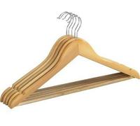 WENKO Cintre de forme Eco avec barrette et encoche pour jupe 45cm 5er set