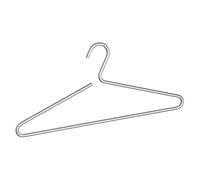 WENKO Cintre en Aluminium Lux argenté - Cintre à Linge, Aluminium, 42 x 19 x 0.8 cm, Argent Mat