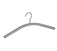 WENKO Cintre Fox - cintre à linge, Métal peint par poudrage, 45 x 17 x 2 cm, Argent mat