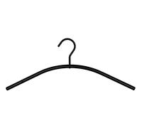 WENKO Cintre Neo, cintre fin pour garderobes en métal thermolaqué avec crochet pivotable, idéal pour la suspension de vestes et de manteaux légers, (l x h x p) : 45 x 16 x 1,2 cm, noir