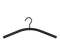 WENKO Cintre Noa, cintre de qualité robuste, idéal pour la suspension de vestes et de manteaux, fabriqué en métal thermolaqué avec crochet pivotable, 44,5 x 17,5 x 2 cm, noir