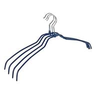 Lot de 4 Cintres en métal chromé avec revêtement antiglisse, Slim 42