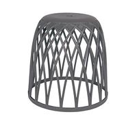 WENKO Coffre à linge et Tabouret de salle de bains Omio anthracite - Tabouret, pouf, tabouret de séjour Capacité: 38 l, Polypropylène, 43.5 x 43.5 x 43.5 cm, Anthracite