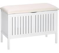 WENKO Coffre-siège Oslo 21856100 blanc bois 78,0 cm