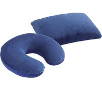 WENKO Coussin de voyage avec appui-tête LHP 32x10x20 cm bleu