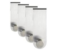 WENKO Crochet Celano acier inox - Crochet de salle de bain, Acier inoxydable, 4 x 12.5 x 5 cm, Mat (Lot de 4)