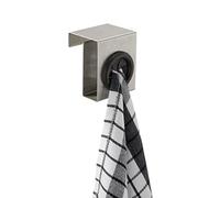 WENKO Crochet de Cuisine Push, Acier Inoxydable, 5 x 6 x 4 cm, Argent Mat