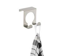 WENKO Crochet de porte double - set de 2, Acier inoxydable, 5 x 5 x 5 cm, Argent mat