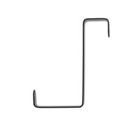 WENKO Crochet de porte noir set de 4 - Tringle de porte 4 crochets, Acier, 7.6 x 1.2 x 6 cm, Noir