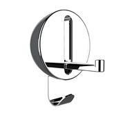 WENKO Crochet rabattable Premium DELTA gris acier - Crochet mural, crochet portemanteau, Plastique (ABS), 8 x 12 x 2.5 cm, Gris foncé