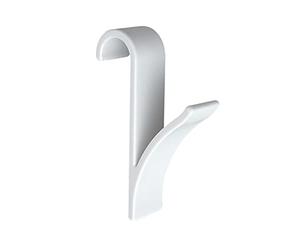 WENKO Crochet radiateur, Crochet radiateur sèche Serviette, Plastique Blanc, Lot de 2