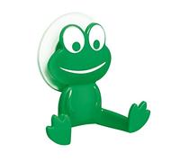 WENKO Crochet Ventouse Salle de Bain Grenouille Vert - Crochet Ventouse, Plastique (ABS), 9.5 x 9.5 x 4 cm, Vert 22743100