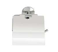 WENKO Porte-rouleau de papier toilette Cuba avec couvercle Accessoires de salle de bain WC invités