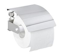 WENKO Dérouleur de papier WC en acier inox Premium Plus, Acier inoxydable, 14 x 8.5 x 12.5 cm, Brillant