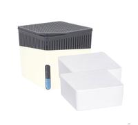 WENKO Déshumidificateur CUBE + 2 Blocs à granulés x 500g Absorbeur d'Humidité & Odeurs Salle de Bain Chambre - 40m³ Blanc