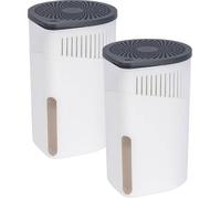 WENKO Déshumidificateur DROP | Lot de 2 appareils | Absorbeur d'Humidité et Odeurs | Salle de Bain, Chambre - jusqu'à 80m³ | Blanc