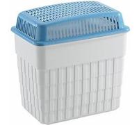 WENKO Déshumidificateur d'air, absorbeur d'humidité, 2kg | Antimoisissures 4 à 6 mois jusqu'à 50m² | 5.5x23x24 cm | Blanc bleu