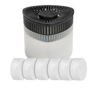 WENKO Déshumidificateur PRISMA | Absorbeur d'Humidité + 6 Recharges à granulés x 500g | Chambre, Salon jusqu'à 40m³ | Transparent